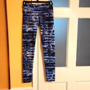 Candida Maria Brasil Women's Blue Patterned Leggings Size M/L